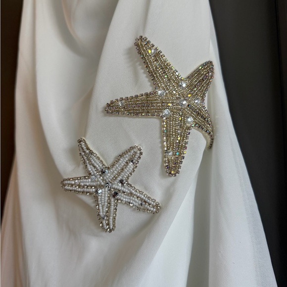 White Fox Beaded Starfish Slip Dress - Picture 3 of 5